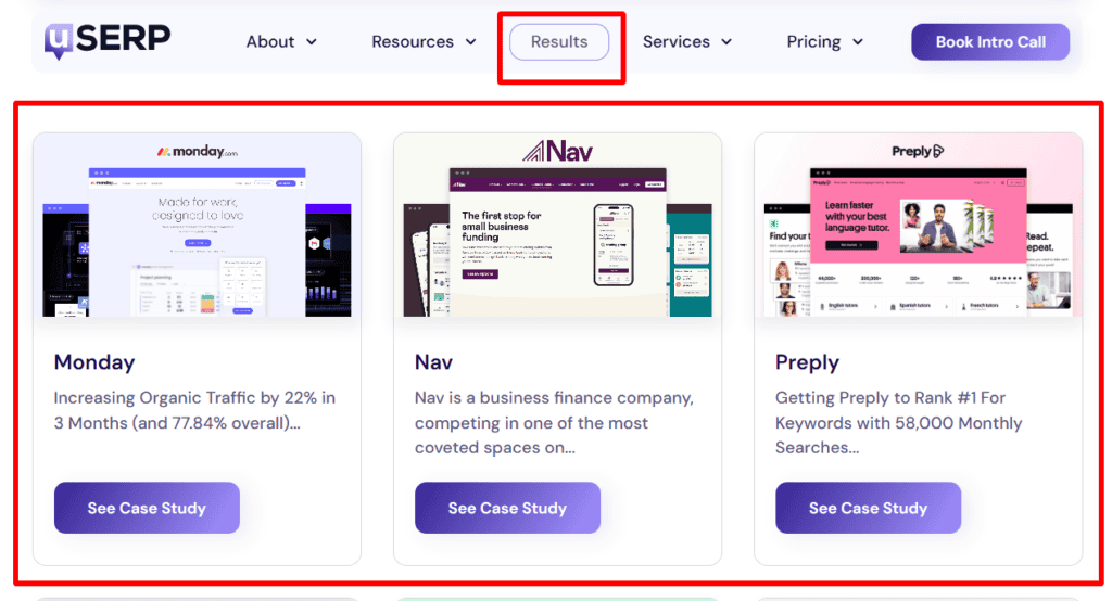 uSERP homepage